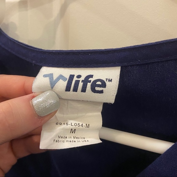 Navy blue scrub jacket - Picture 3 of 3